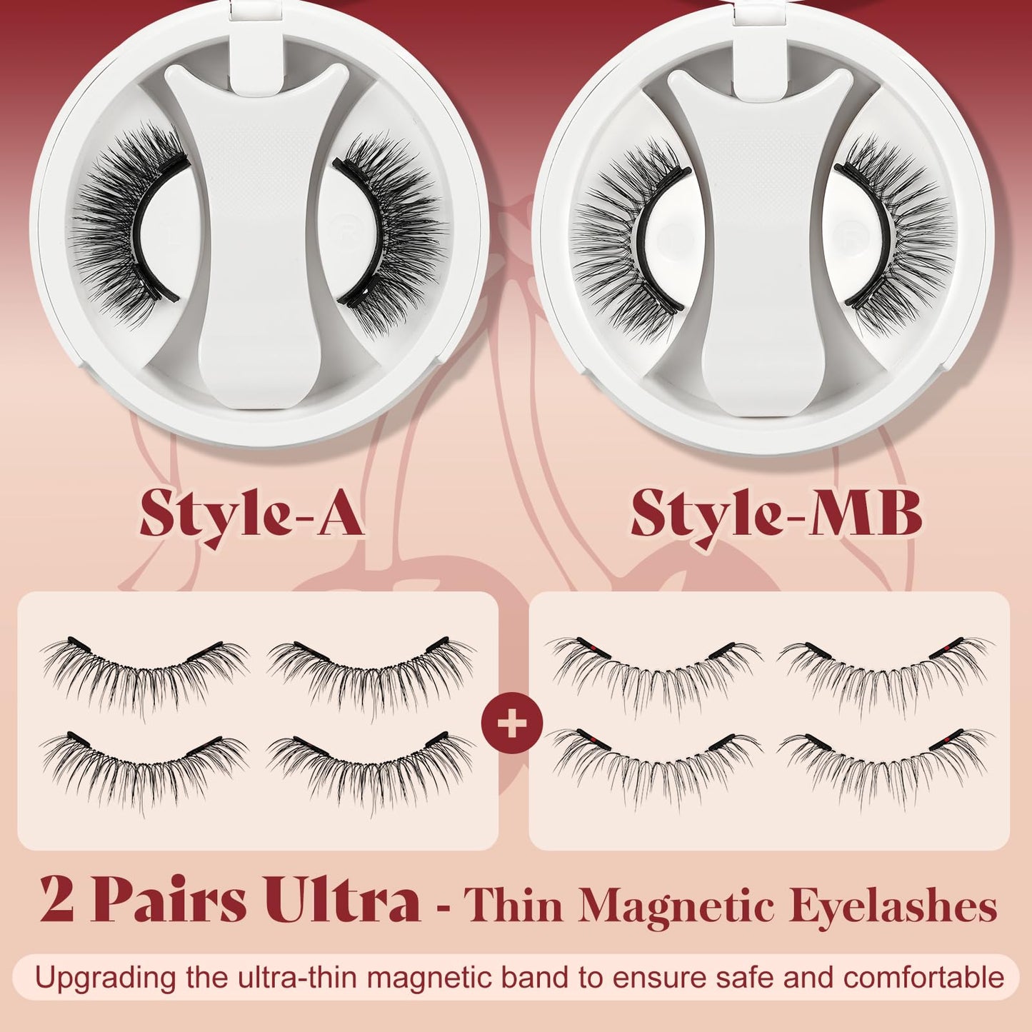 Higu Clace Magnetic Eyelashes with Applicator – 2 Pairs No Glue Needed, Reusable
