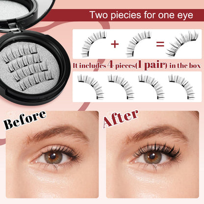 Higu Clace Magnetic Eyelashes – No Glue, Easy Wear with Applicator (Style A)