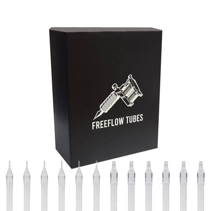 Hildbrandt FREEFLOW 14DT Diamond Tip Long Tattoo Tubes – Gripless, Disposable, Sterile
