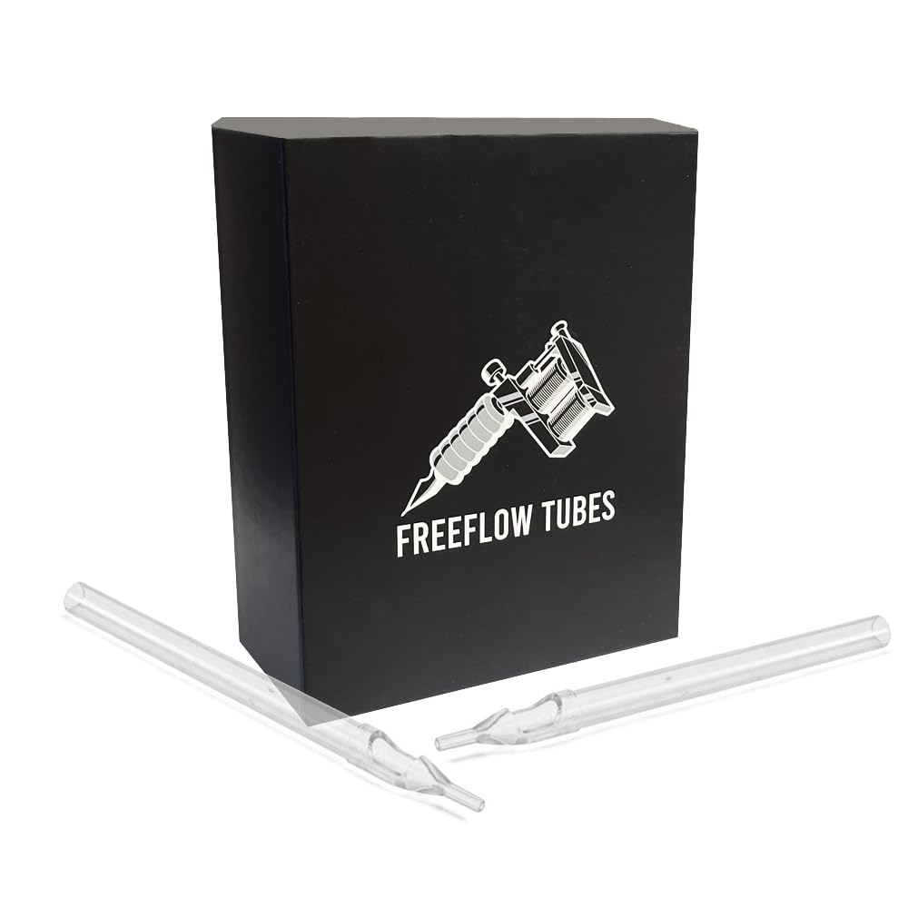 Hildbrandt FREEFLOW 14DT Diamond Tip Long Tattoo Tubes – Gripless, Disposable, Sterile