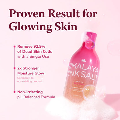 HIMALAYA PINKSALT Daily Scrub & Body Wash – Exfoliating Salt Scrub with Dead Sea Salt, Hyaluronic Acid & Retinol
