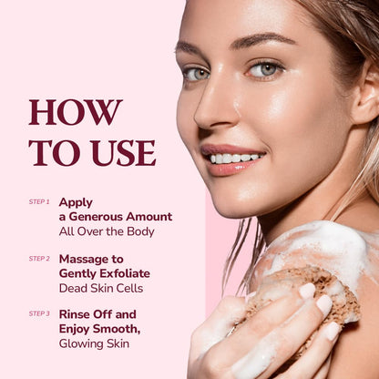 Himalaya PinkSalt Daily Scrub & Body Wash – Exfoliating Salt Scrub with Dead Sea Salt, Hyaluronic Acid & Retinol (21.1oz)