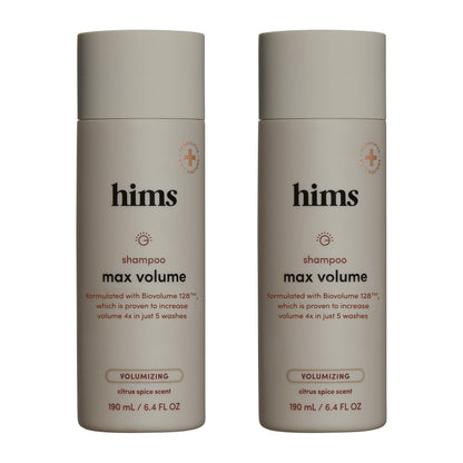 hims Max Volume Shampoo, 2 Pack – Volumizing Biotin Shampoo for Men | Citrus Spice