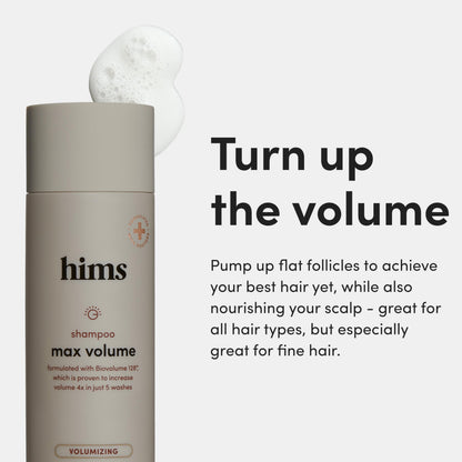 hims Max Volume Shampoo, 2 Pack – Volumizing Biotin Shampoo for Men | Citrus Spice