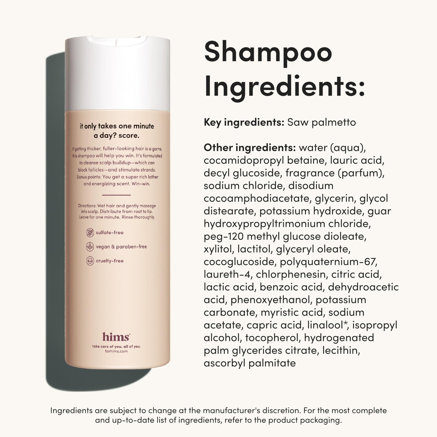 hims Thick Fix Shampoo & Conditioner Set — Saw Palmetto for Fuller-Looking Hair (Vegan, Sulfate-Free)