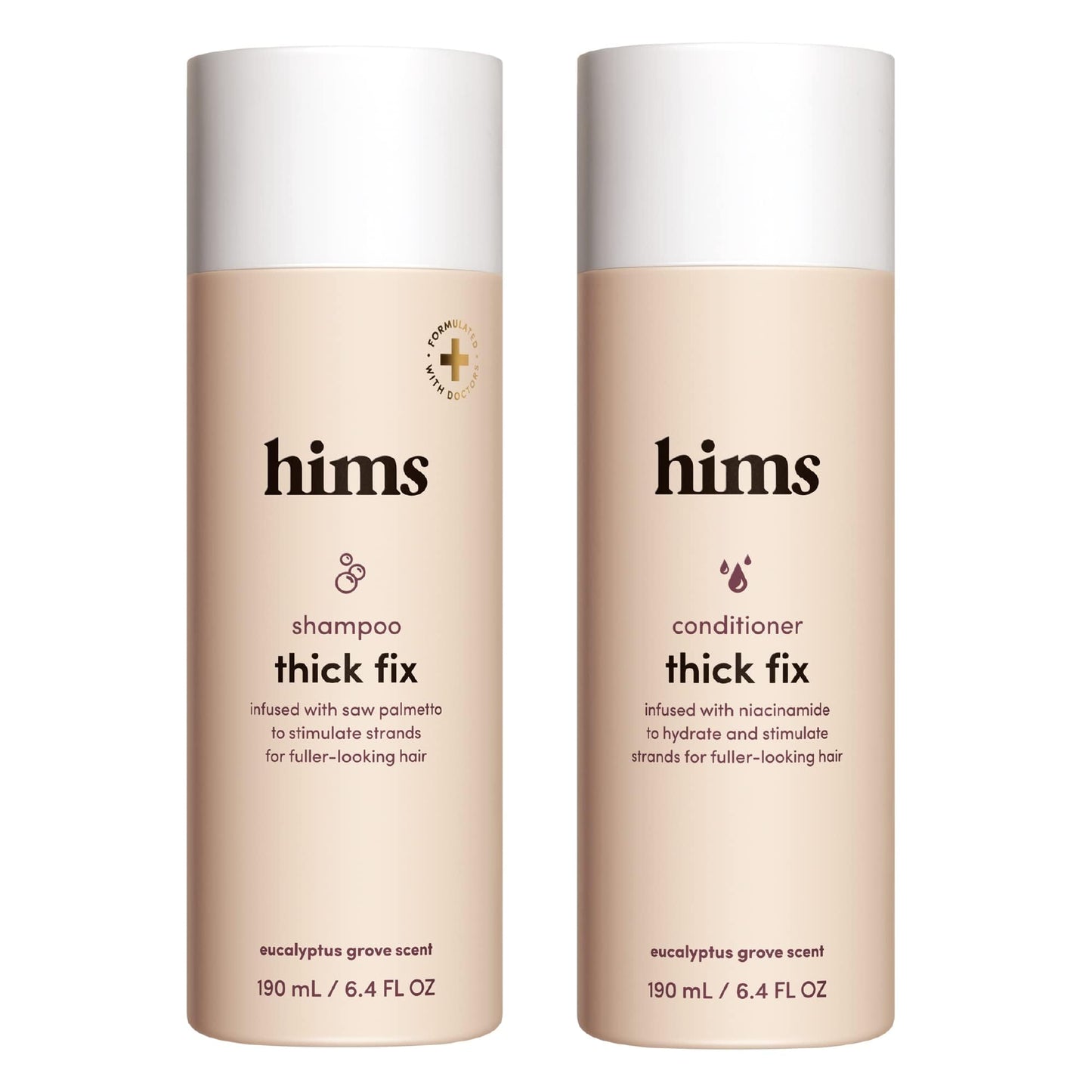 hims Thick Fix Shampoo & Conditioner Set — Saw Palmetto for Fuller-Looking Hair (Vegan, Sulfate-Free)