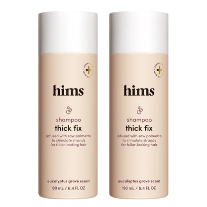 hims Thick Fix Shampoo – Saw Palmetto for Fuller-Looking Hair, Vegan & Sulfate-Free (2x6.4oz) | Hims & Hers