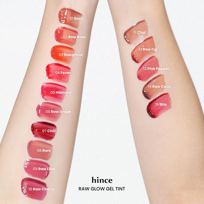 HINCE Raw Glow Lip Tint - StainGlazed Gloss, Non-Sticky & Long-Wearing (Bare 01, 0.13 fl oz)