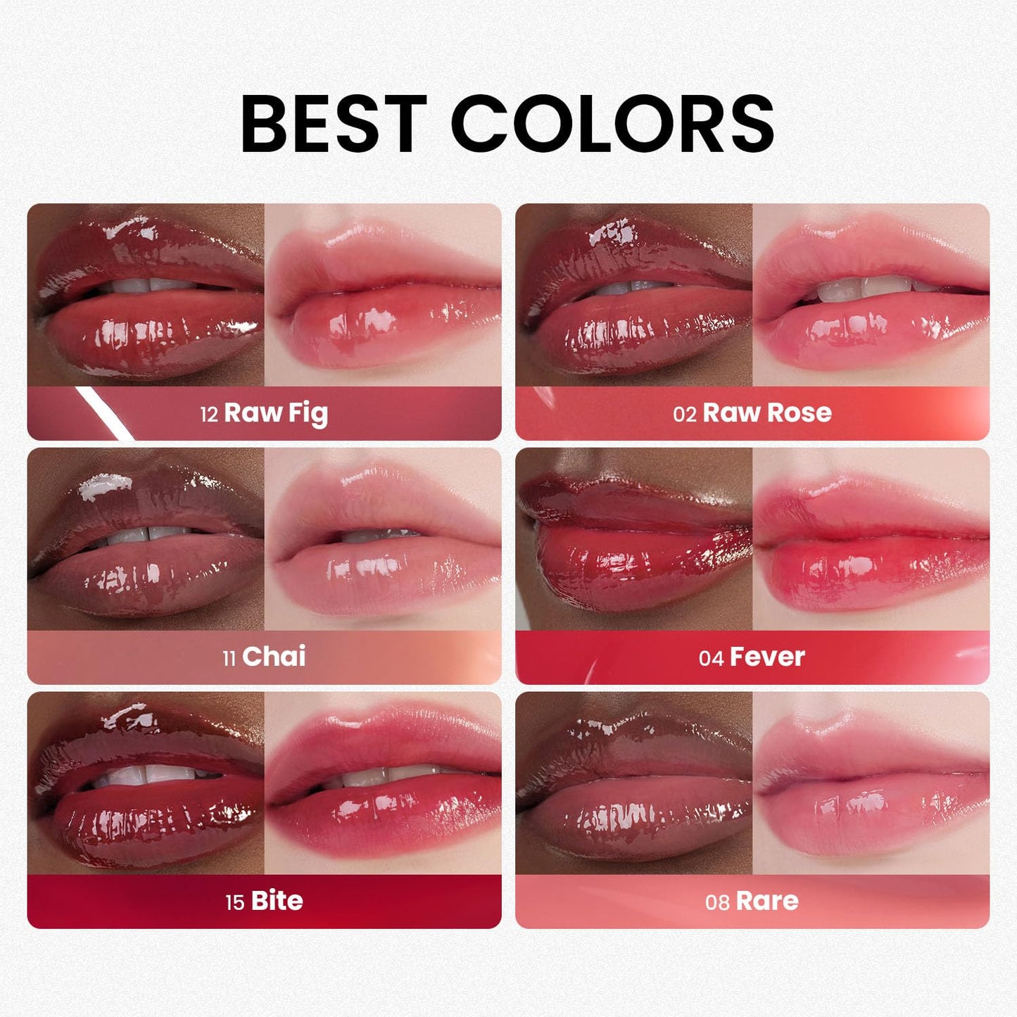 HINCE Raw Glow Lip Tint - StainGlazed Gloss, Hydrating, Non-Sticky, Vegan 0.13 fl oz (CHAI, 11)