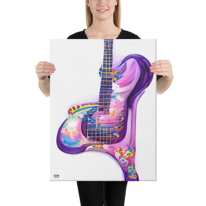 Hippie Guitar - Premium Grade Canvas Print