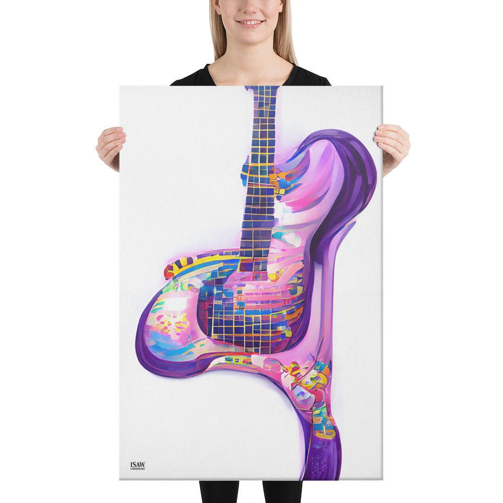 Hippie Guitar - Premium Grade Canvas Print