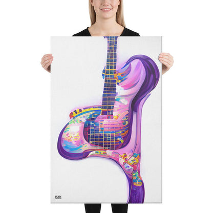 Hippie Guitar - Premium Grade Canvas Print