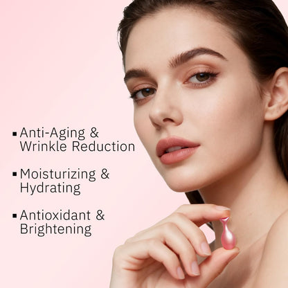 HKH Retinol Face Serum Oil – Anti-Aging Night Serum with Vitamin E, 48 Capsules, Non-Greasy & Travel‑Friendly