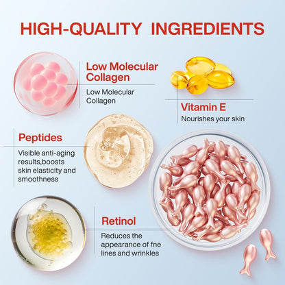 HKH Retinol Serum Capsules for Face – Anti-Aging Vitamin A & E (38 Caps), Travel-Friendly