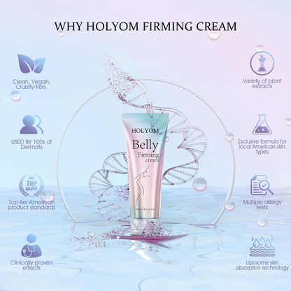 HOLYOM B Flat Belly Firming Cream | Skin Tightening for Stomach Thighs