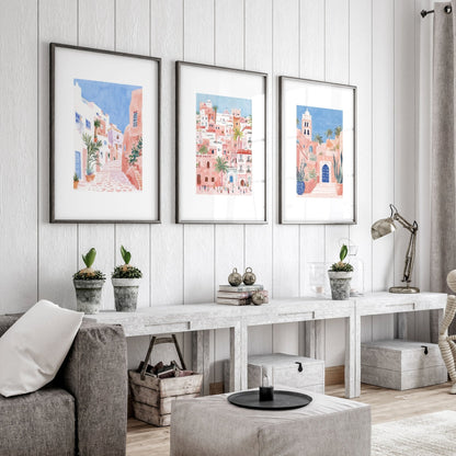 Home Decor Living Room Pictures | Set of 3 Beach Decor Wall art Prints