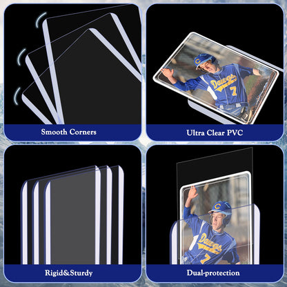Homthy 250 PCS TopLoaders Card Sleeves – 3x4 Inch Protectors for MTG, TCG, Baseball & Sports Cards
