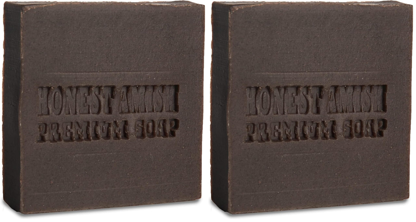 Honest Amish Patchouli & Bark Soap Bar – Pack of 2 | Natural Handmade Soap