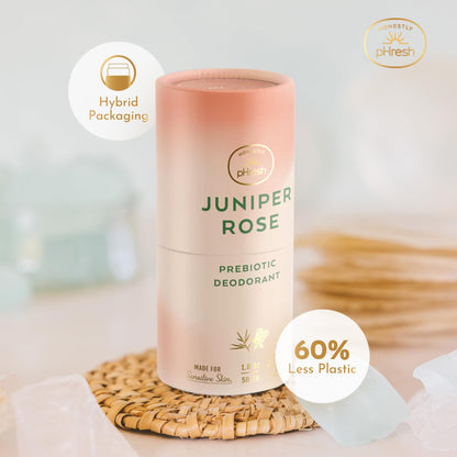 Honestly pHresh Twist-Up Deodorant — Baking Soda Free, Prebiotic Formula, Aluminum-Free | Juniper Rose