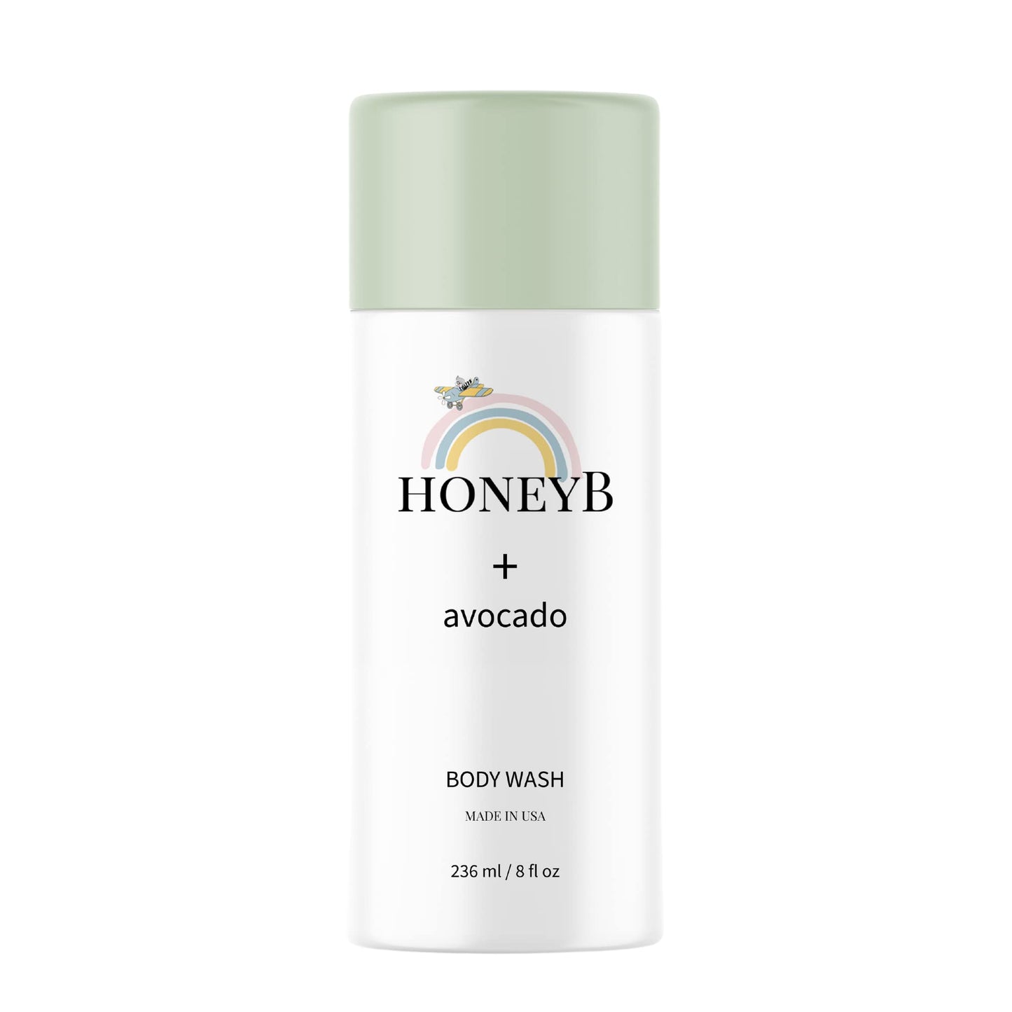 HoneyB Baby Wash & Shampoo with Avocado Oil | Gentle, All-Natural Baby Skincare