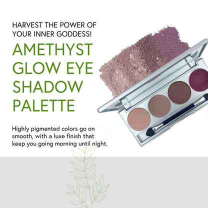 Honeybee Gardens Amethyst Glow Eye Shadow Palette – Clean, Vegan, Cruelty-Free