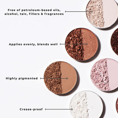 Honeybee Gardens Cairo Pressed Powder Eye Shadow Refill — Medium Plum Brown Shimmer, Long-Wearing & Crease-Proof