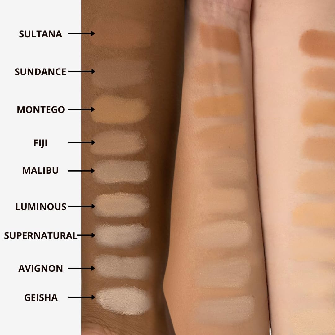 Honeybee Gardens Pressed Mineral Foundation Refill — Supernatural Neutral Light, Adjustable Coverage, Natural Finish (7.5g)