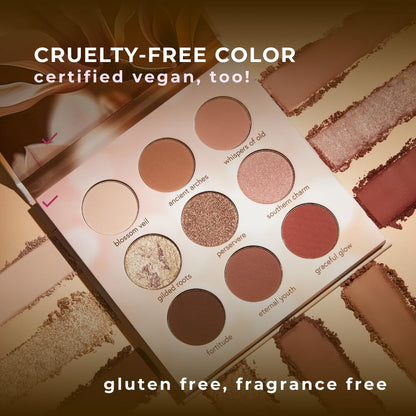 Honeybee Gardens Timeless Magnolia Eye Shadow Palette | 9 Shades Matte & Shimmer