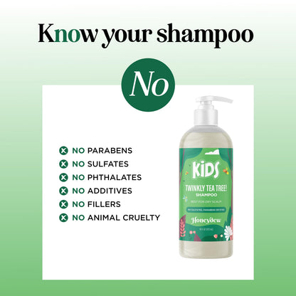 HONEYDEW Cleansing Kids Shampoo for Dry Scalp – Tea Tree & Rosemary Oils