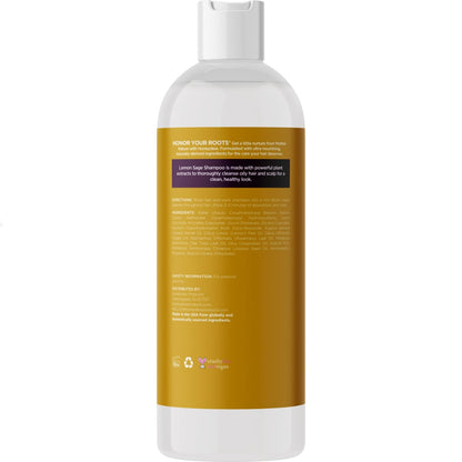 HONEYDEW Lemon Sage Shampoo for Oily Hair — Sulfate-Free Clarifying Shampoo with Lemon, Sage & Tea Tree