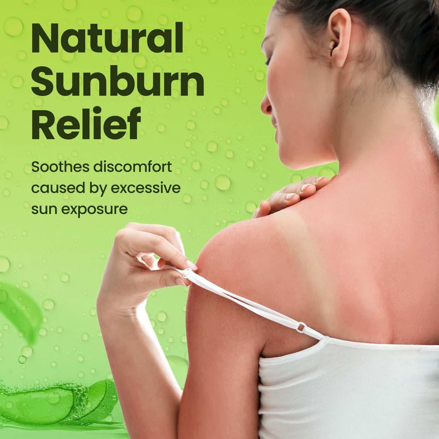 Honeyskin Organic Aloe Vera Gel – 100% Pure, Sunburn Relief & Face Moisturizer (64 fl oz)