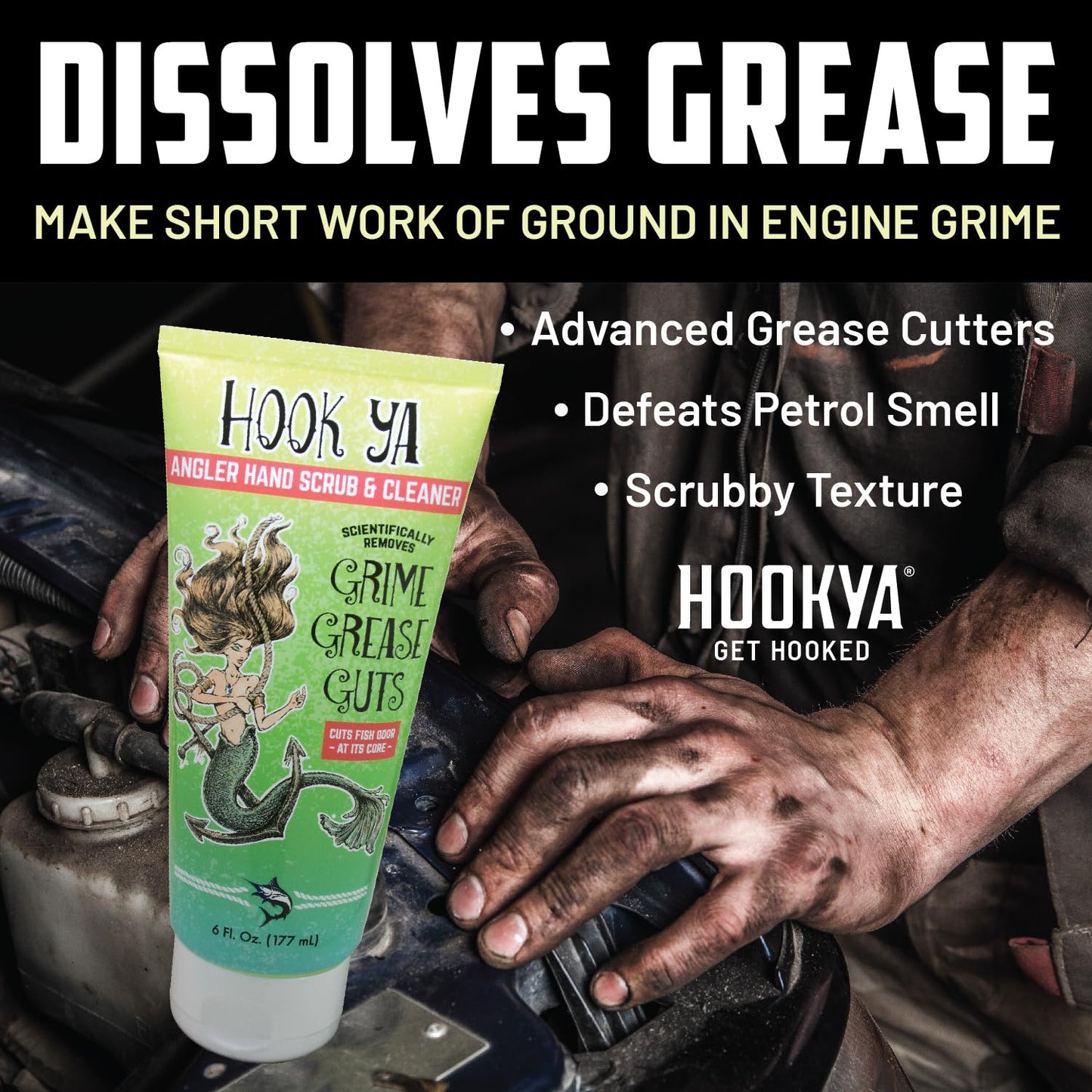 Hook'Ya Fishing Hand Soap – Odor-Removing Degreaser for Anglers | 2 Pack 12oz