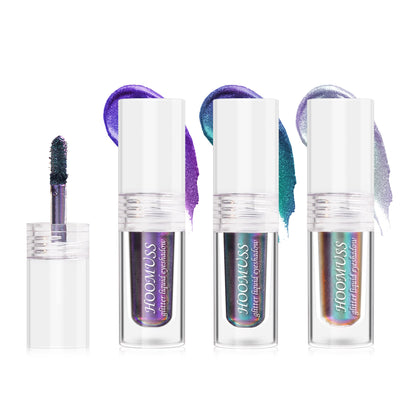 HOOMUSS Glitter Liquid Eyeshadow – 3-Color Chameleon Multichrome Set