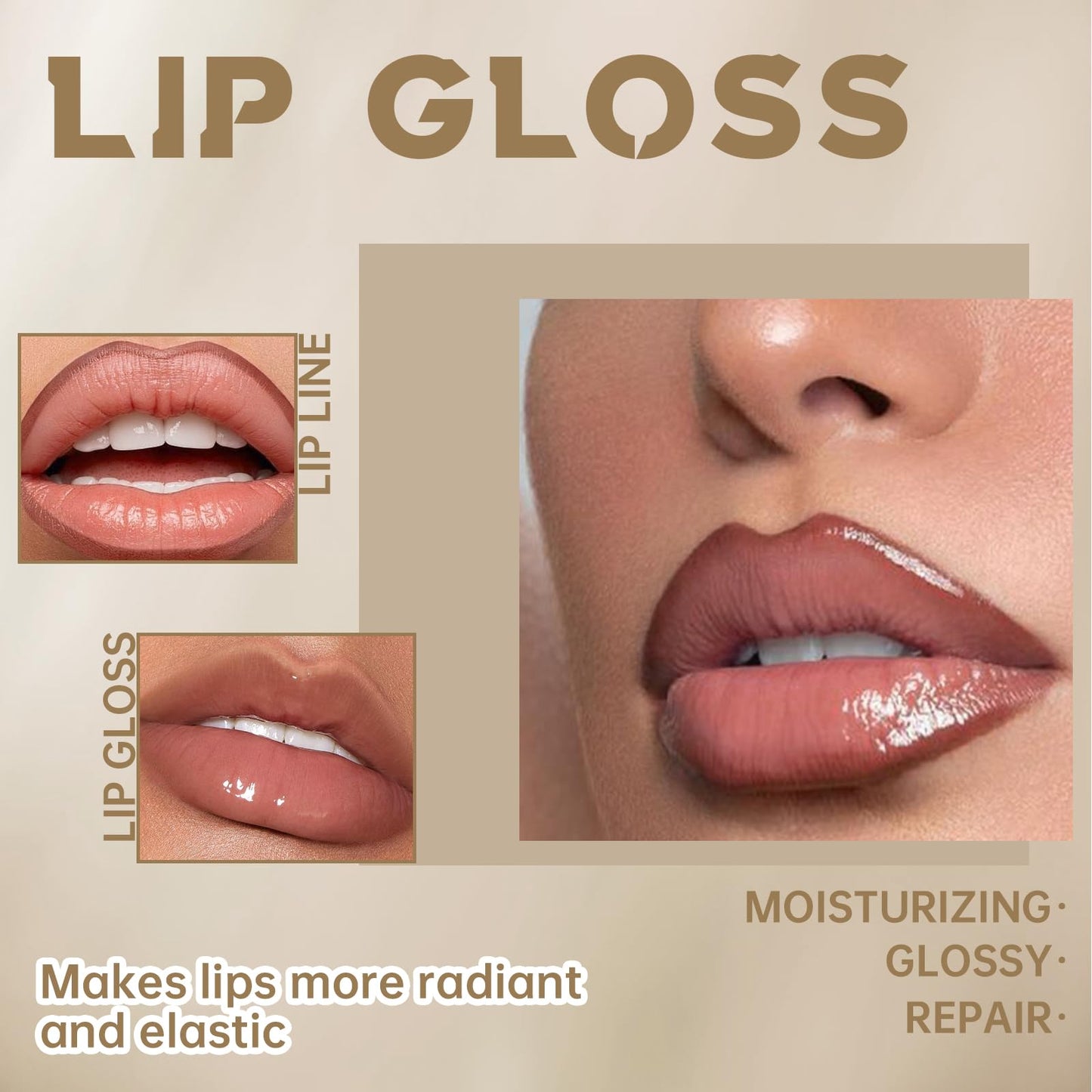 HOSAILY Peel Off Lip Liner Stain Tattoo – Long-Lasting Nude Lip Kit with Gloss