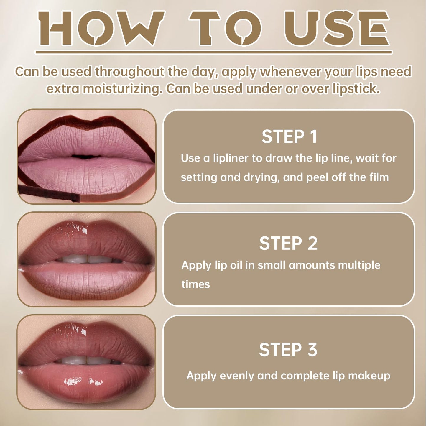 HOSAILY Peel Off Lip Liner Stain Tattoo – Long-Lasting Nude Lip Kit with Gloss