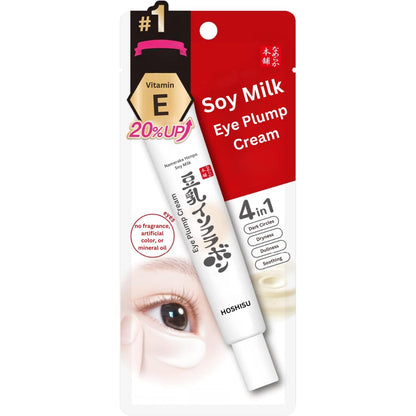 Hoshisu Sana Nameraka Honpo Soy Milk Eye Plump Cream (20 g) – Hydrating Eye Moisturizer, Made in Japan