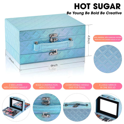 Hot Sugar Blue Diamond Makeup Kit – All-in-One Starter Set for Teens & Beginners