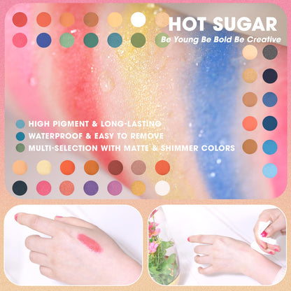 Hot Sugar Rainbow Girls Makeup Kit – 36 Eyeshadows, Lip Gloss, Brushes, Case