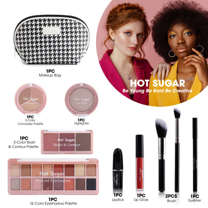 Hot Sugar All in One Makeup Kit – 7-Piece Makeup Set for Women and Teens
