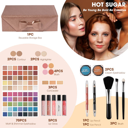 Hot Sugar Girls Makeup Kit for Teens & Beginners | Full Bronze Makeup Set