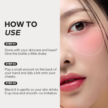 House of Hur Moist Ampoule Blusher – Hydrating 50% Essence, Dewy Finish, 0.68 fl oz, 9 Shades (Deep Plum)