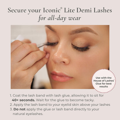 House of Lashes Iconic Lite Demi – Lightweight Faux Mink Llashes for Bold Cat-Eye