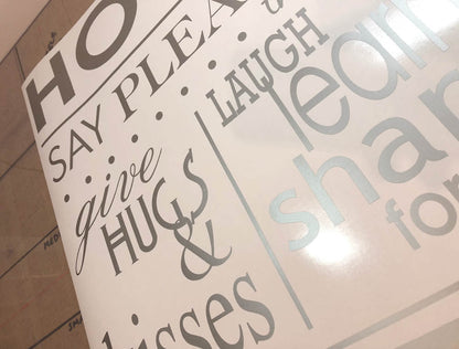 House Rules Vinyl Wall Sticker