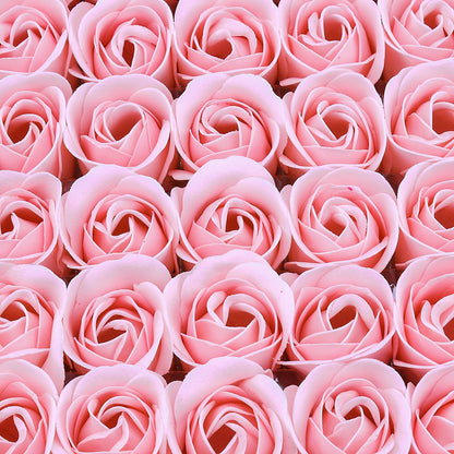 HOUSWEETY 81Pcs Bath Soap Rose Petals Bouquet – Floral Scented Rose Flower Gift Set
