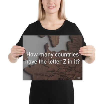 How Many Countries Have The Letter Z In It - Canvas Print