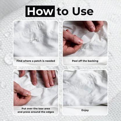 Repair Patches (30+ Colours) for Puffer Jackets, Tents, Upholstery - Stick On, Waterproof, Tear-Cold-Heat-Resistant