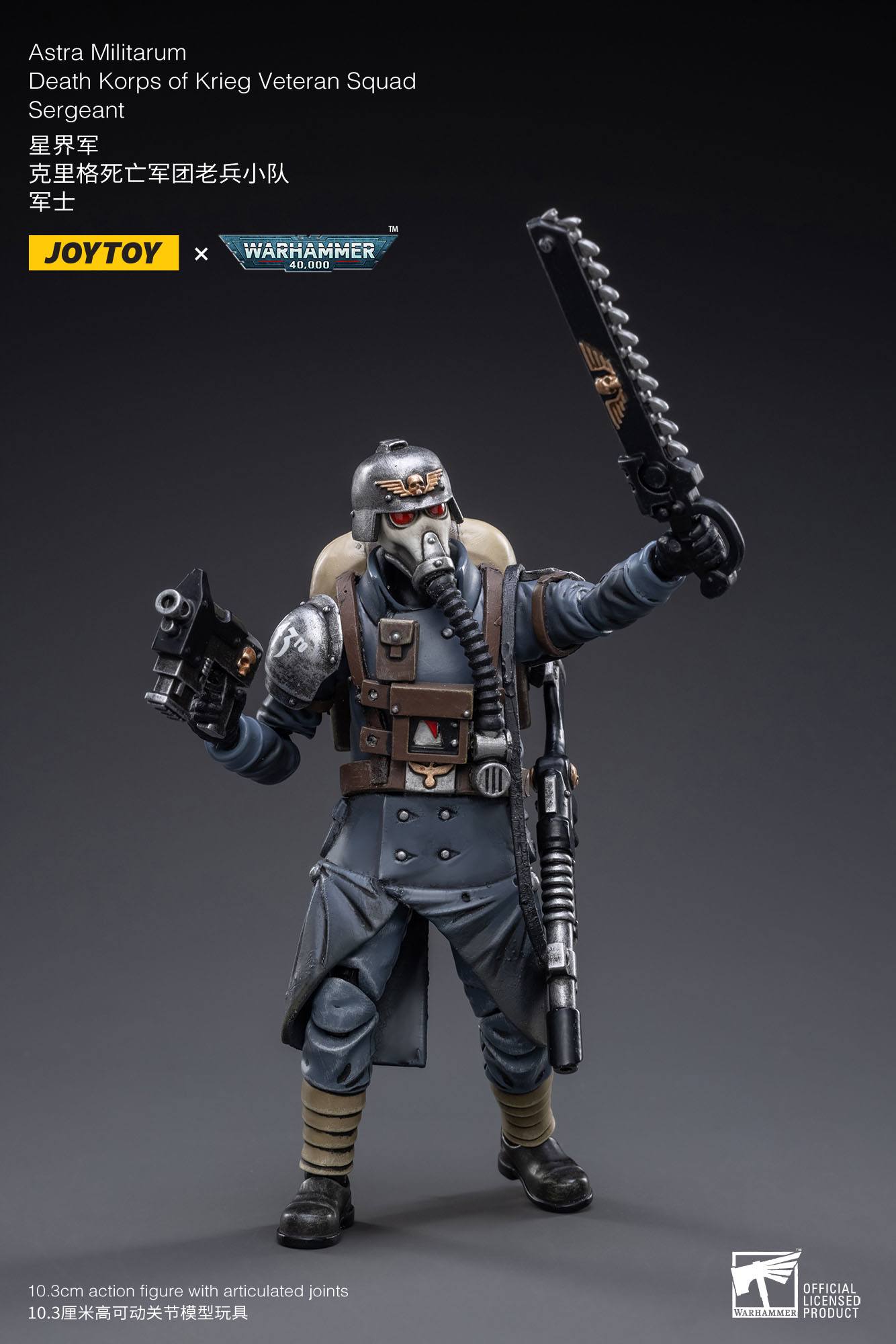 Joy Toy Warhammer 40k 1/18 Death Korps of Krieg Veteran Squad Sergeant 10cm