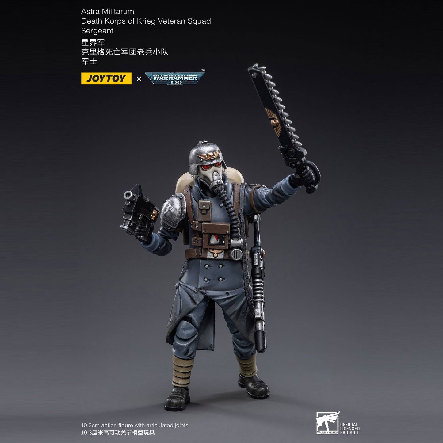 Joy Toy Warhammer 40k 1/18 Death Korps of Krieg Veteran Squad Sergeant 10cm