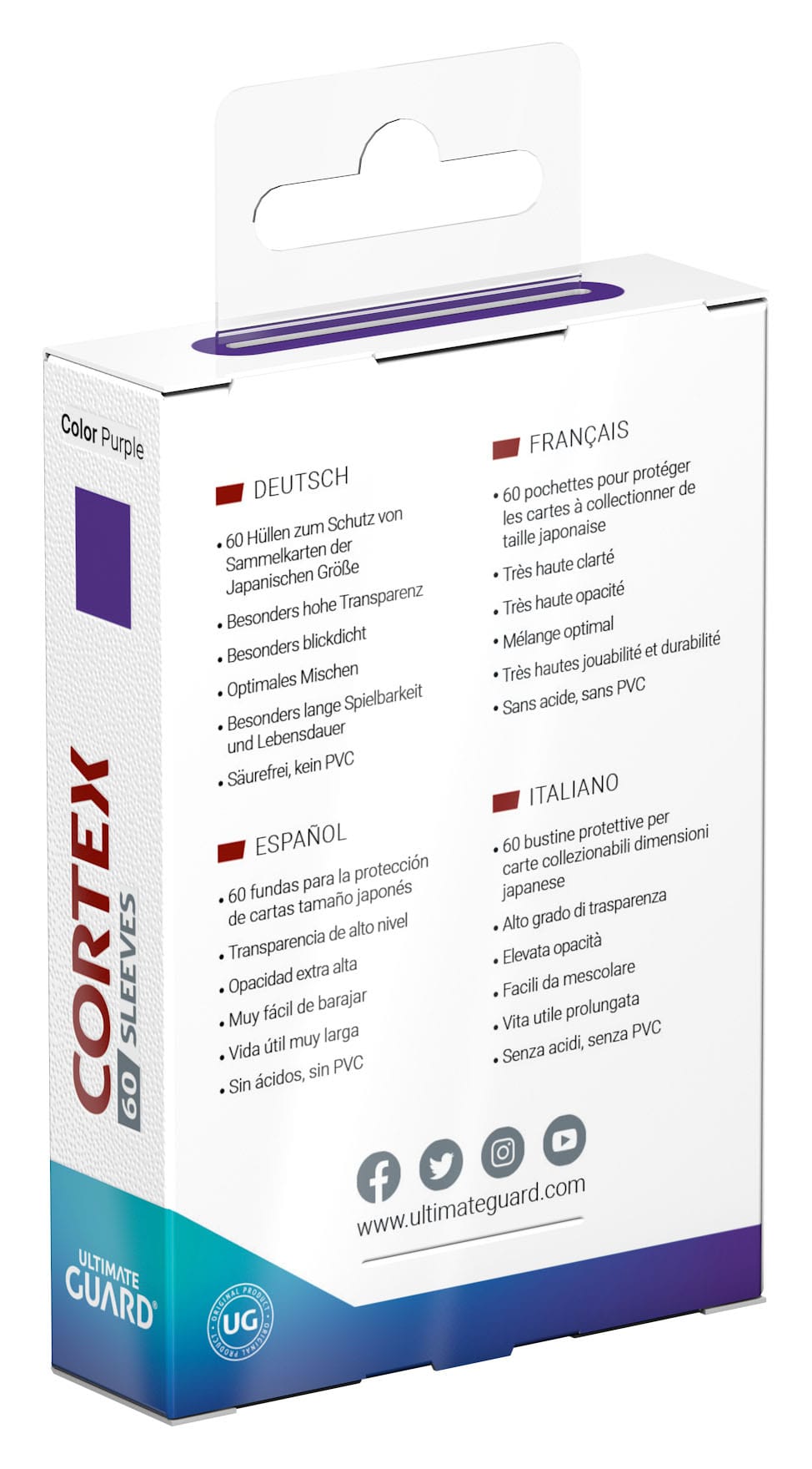 Ultimate Guard Cortex Sleeves Japanese Size (60) - Purple