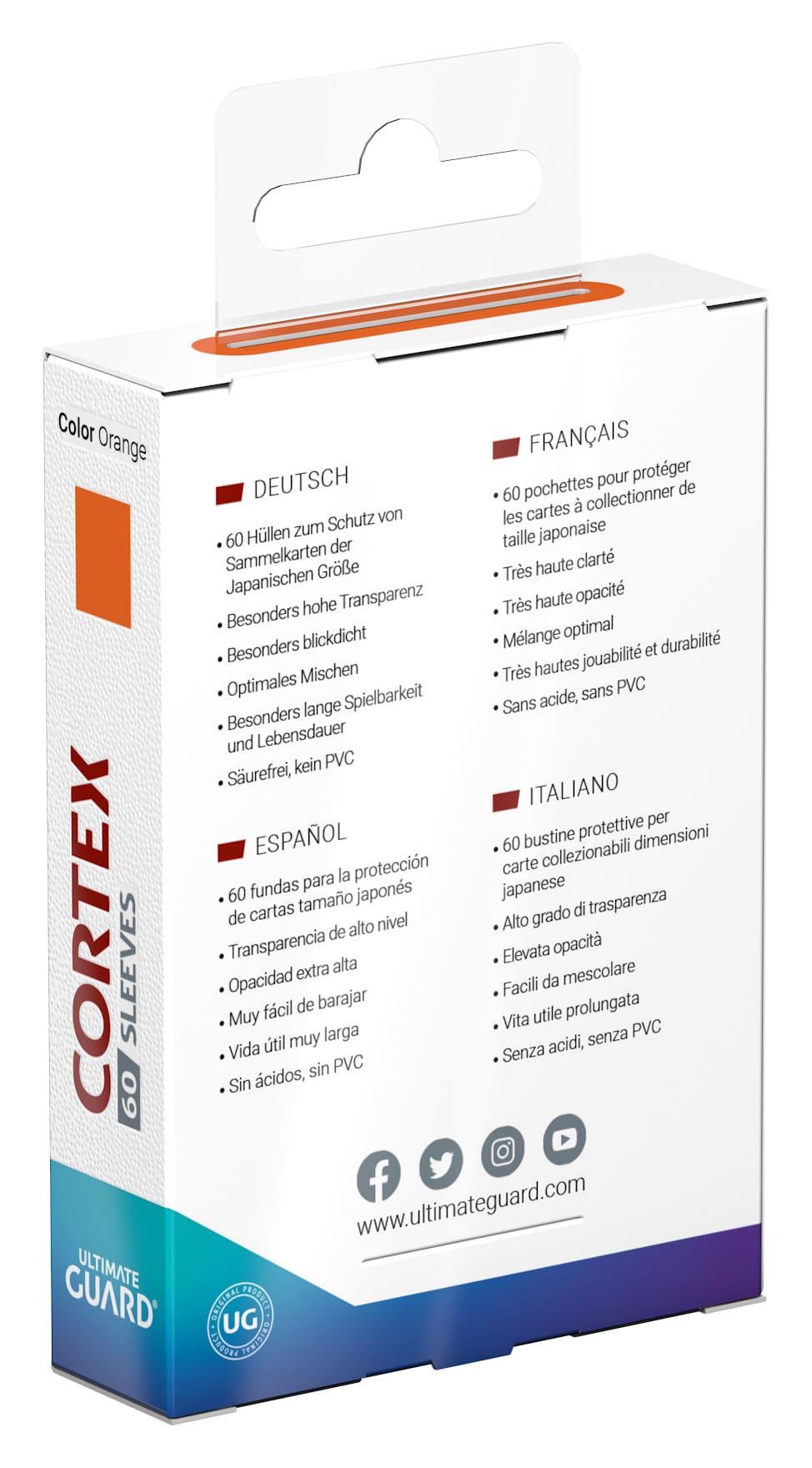Ultimate Guard Cortex Sleeves Japanese Size (60) - Orange